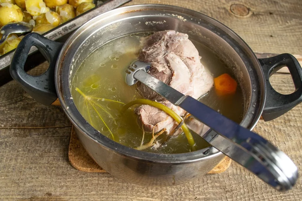 Chicken bone broth step